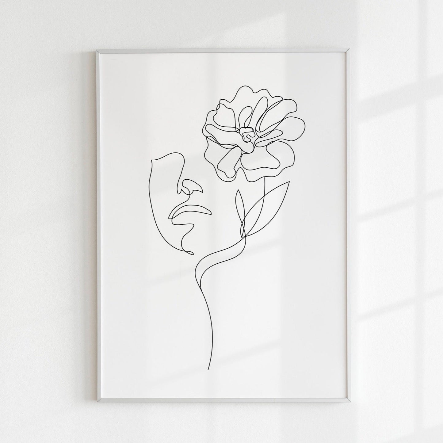 Woman & Flower Line Art Print 01 - Pathos Studio - Art Prints