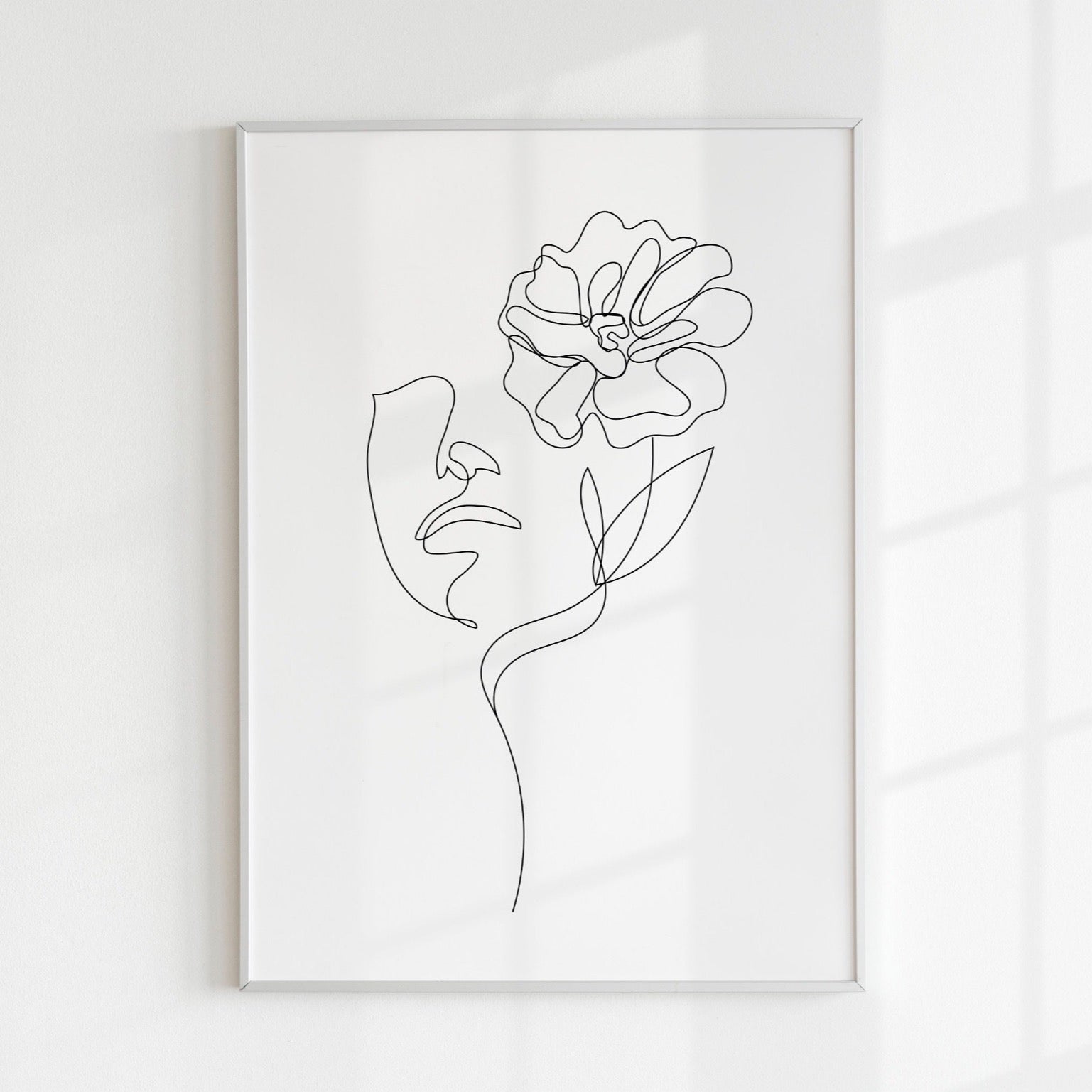Woman & Flower Line Art Print 01 - Pathos Studio - Art Prints