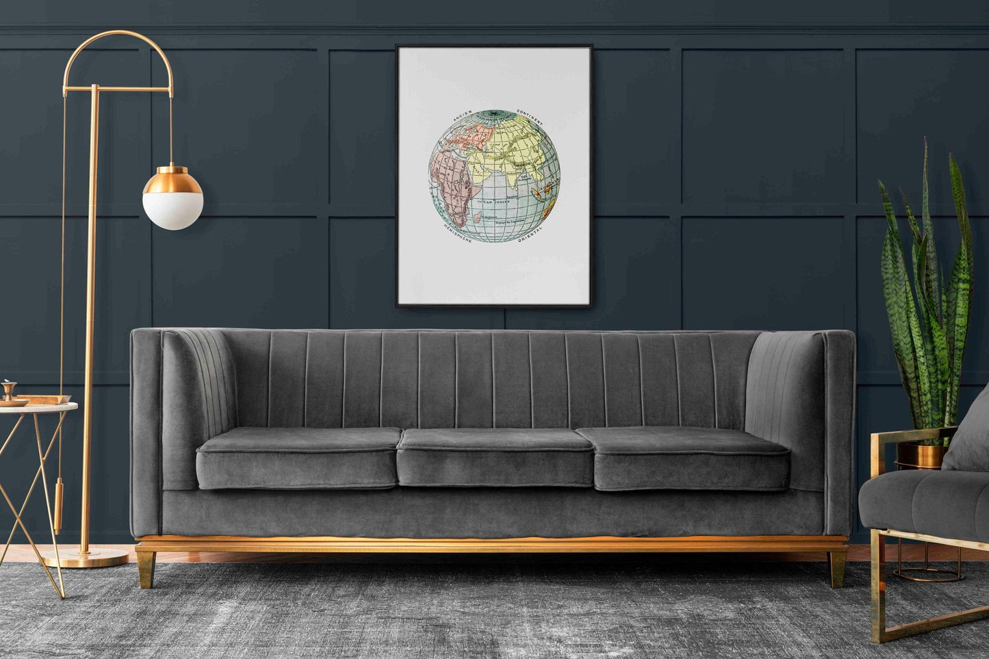World Atlas (Vintage Globe Print) - Pathos Studio - Art Prints