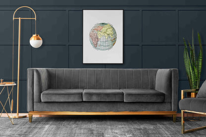 World Atlas (Vintage Globe Print) - Pathos Studio - Art Prints